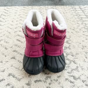 Cat and Jack Girls Pink Snowboots Size 10